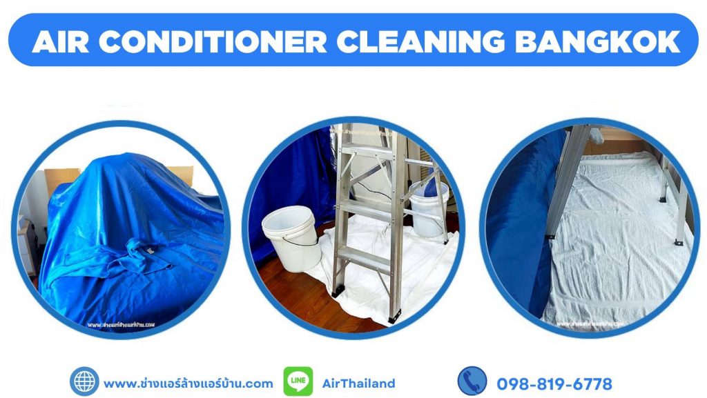 Air conditioner service Bangkok air con cleaning, repair, installation, and maintenance as area including Thonburi, Sathorn,Silom,Sukhumvit 